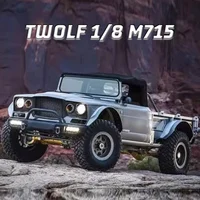 TWOLF 1/8 M715 High Simulation Climbing Car RC Remote Control Model Toy Car Kit Version All Metal CNC 1