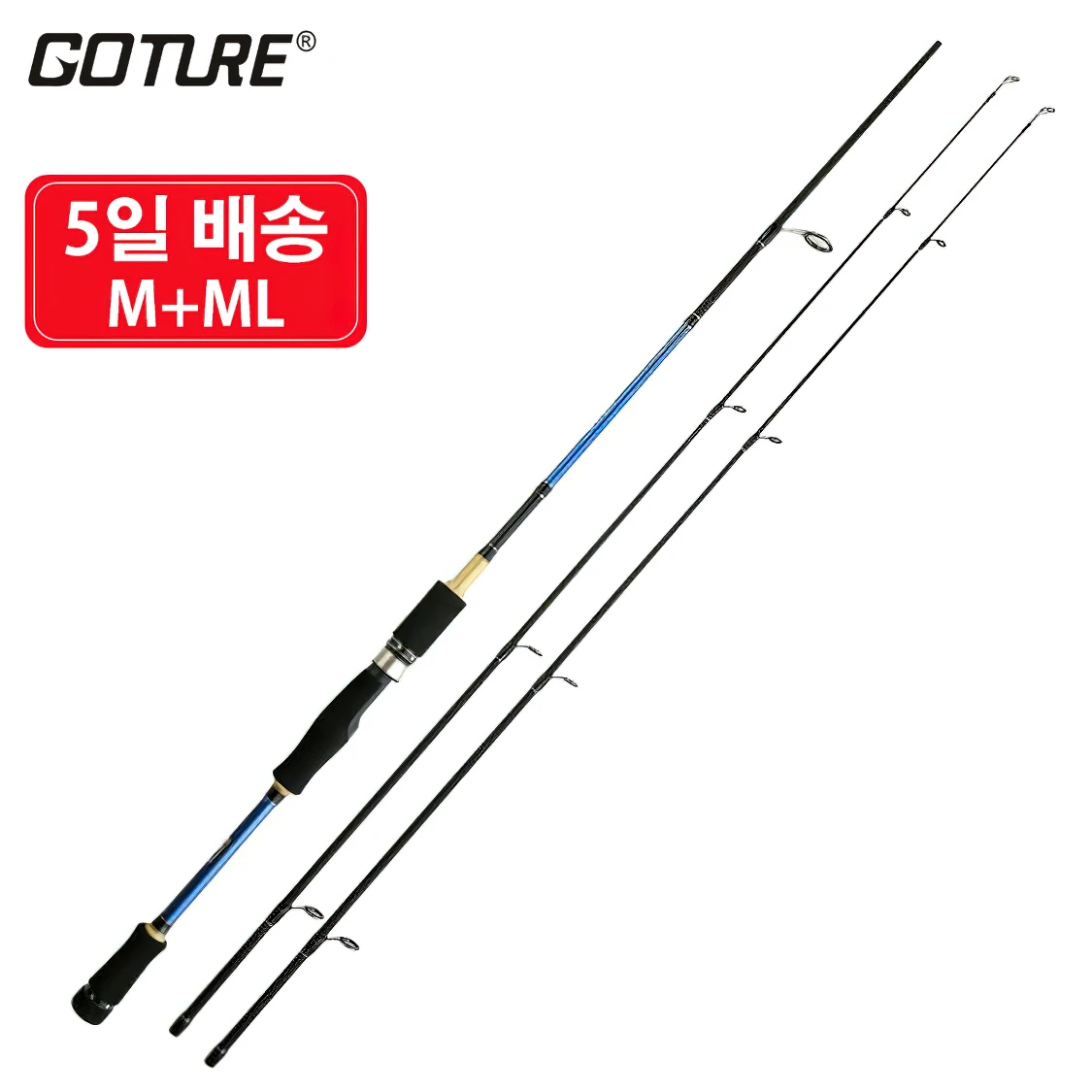 Goture Double Tip Carbon Fiber Spinning Casting Rod M+ML Power Fast Lure  Fishing Rod 5-30g 1.8m 2.1m 2.4m pole Fishing Tackle