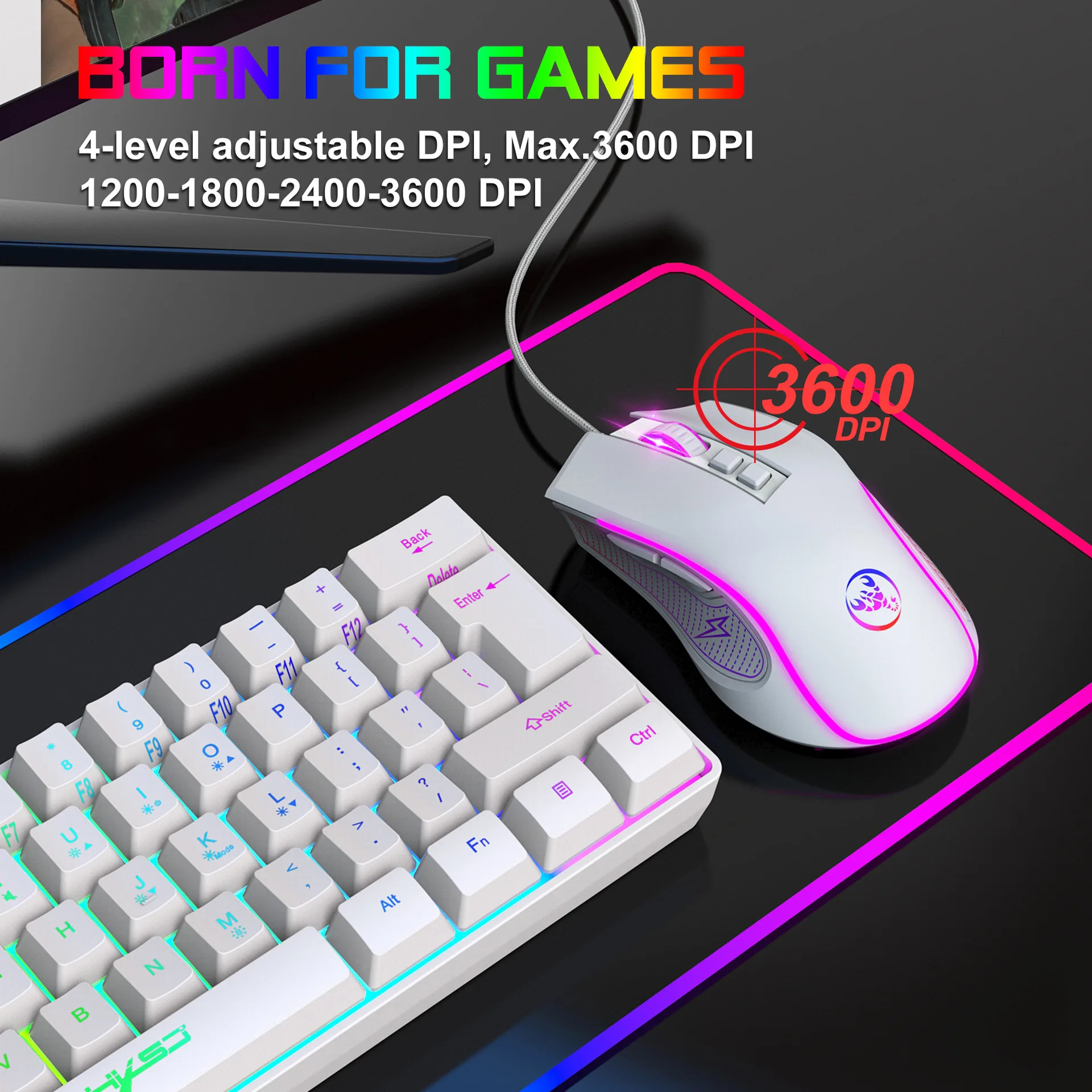 Gaming Keyboard And Mouse Combo Compact Mechanical Set_voghion.com