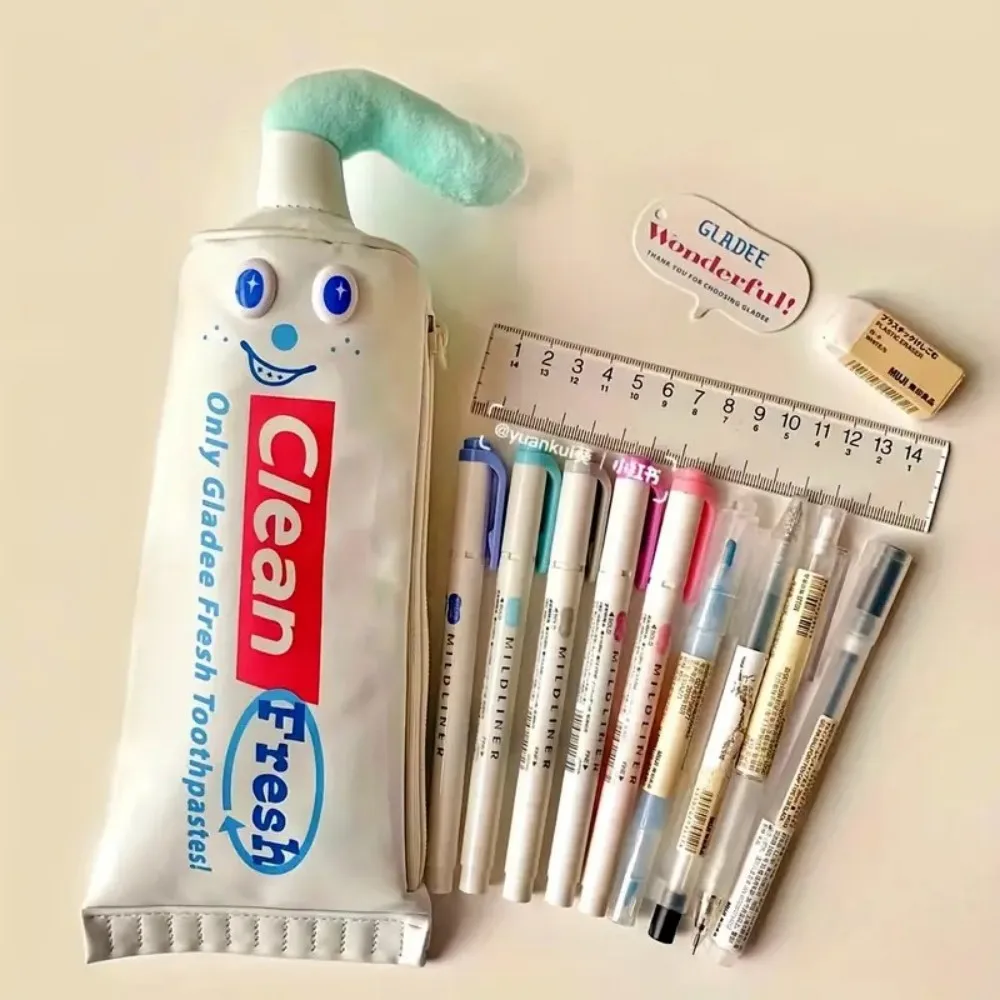 اضغط على المرح، حقيبة أقلام رصاص أنبوب معجون الأسن...