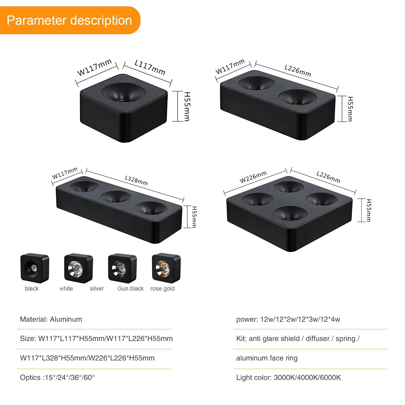 Dimbare Led 스포트라이트 통 Plafond 램프 Voor Woonkamer Keuken Slaapkamer 로비 사무용품