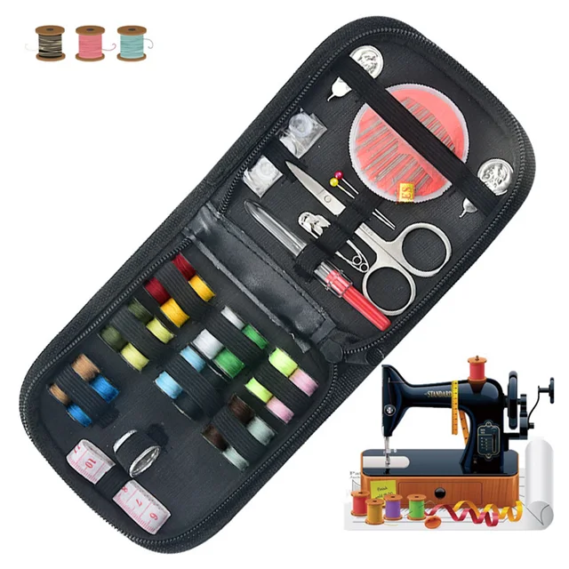 28Pcs Travel Small Sewing Kit For Adults Portable Sewing Supplies And  Accessories Color Threads Needle And Thread Set