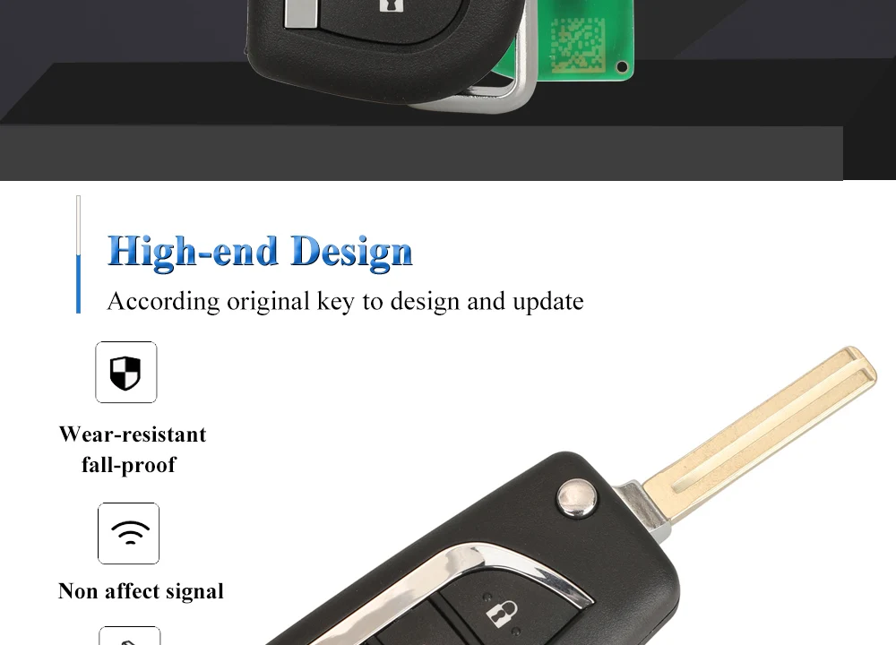 Keyforkess per Toyota Camry RAV4 Auris 2015 telecomando portachiavi 12BFE-01 modello 433 Mhz H (8A) Chip 3 pulsanti chiave auto - S47e0b6fbc3184f63a604ac3d5ec6acdeb