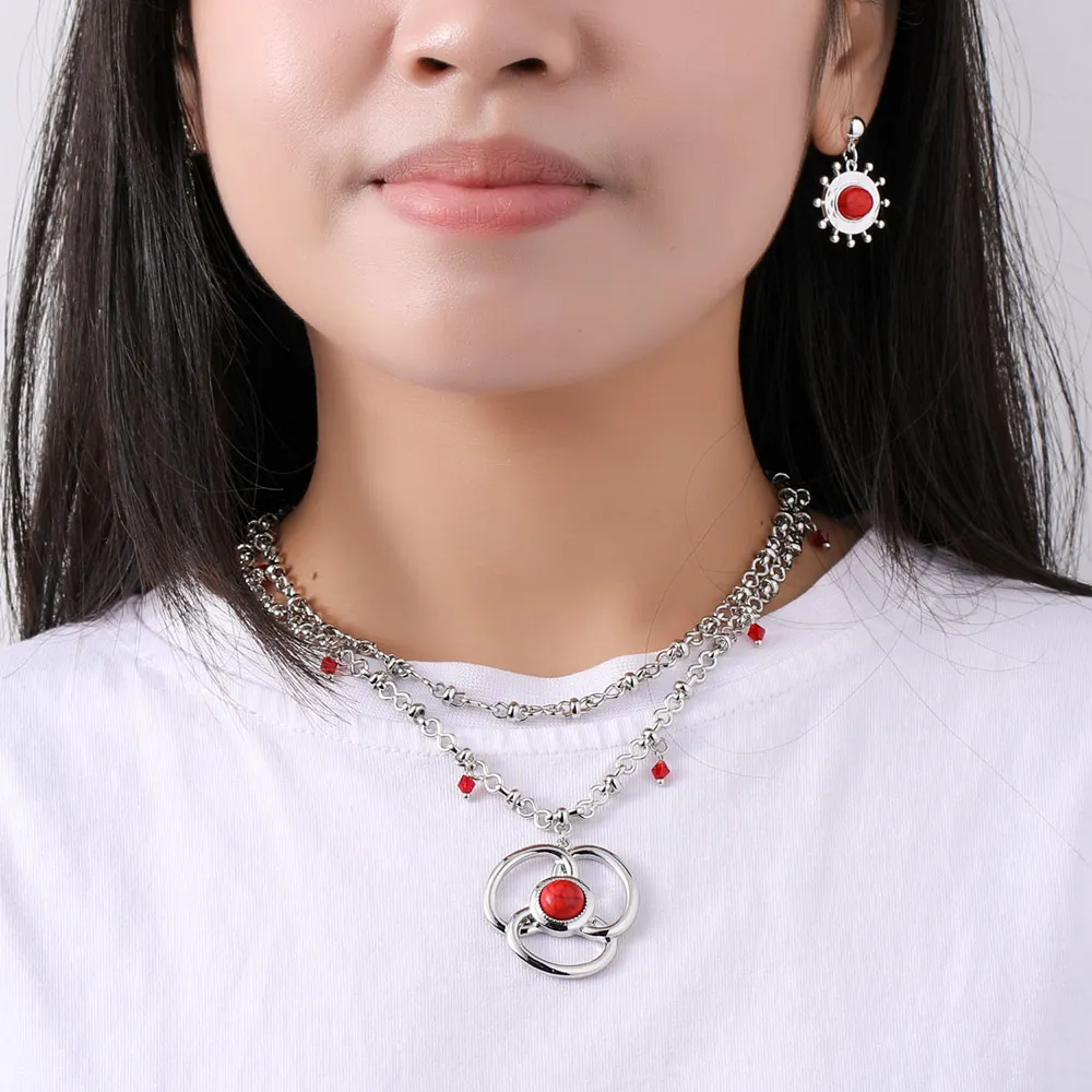 

Dragon Rhaenyra Cosplay Pendant Necklace Earings Female Jewelry Accessories Set Girls Gifts
