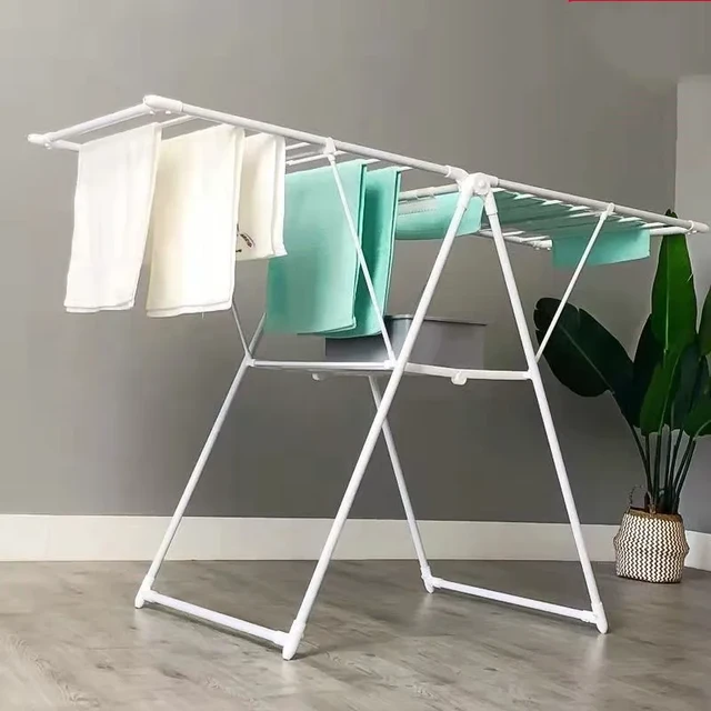 Hot Selling Indoor Outdoor Laundry Rack Folding Cloth Dryer Standing Stainless  Steel Clothes K Type Drying Rack