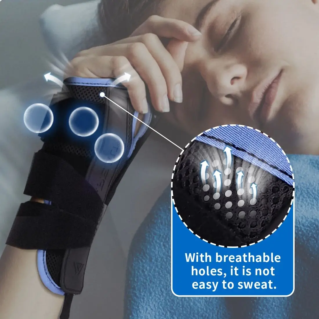 Фото Velskin палец, запястье Splint для снятия боли при артрите и профилактики растяжения рук и запястья, легкий бандаж для мужчин и женщин №4