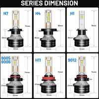 Dualvision H4 LED Headlight H7 H1 H11 H8 9005 HB3 9006 HB4 9012 HIR2 880 881 H27 9007 9008 H13 5570 CSP Canbus Car Lamp Fog Lamp - Image 6