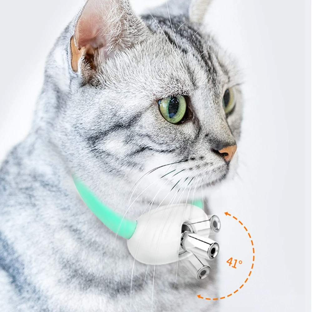 Automatic Cat Toy Smart Laser Teasing Cat Collar Electric USB Charging Kitten Amusing Toys Interactive Training Pet Cat Supplies