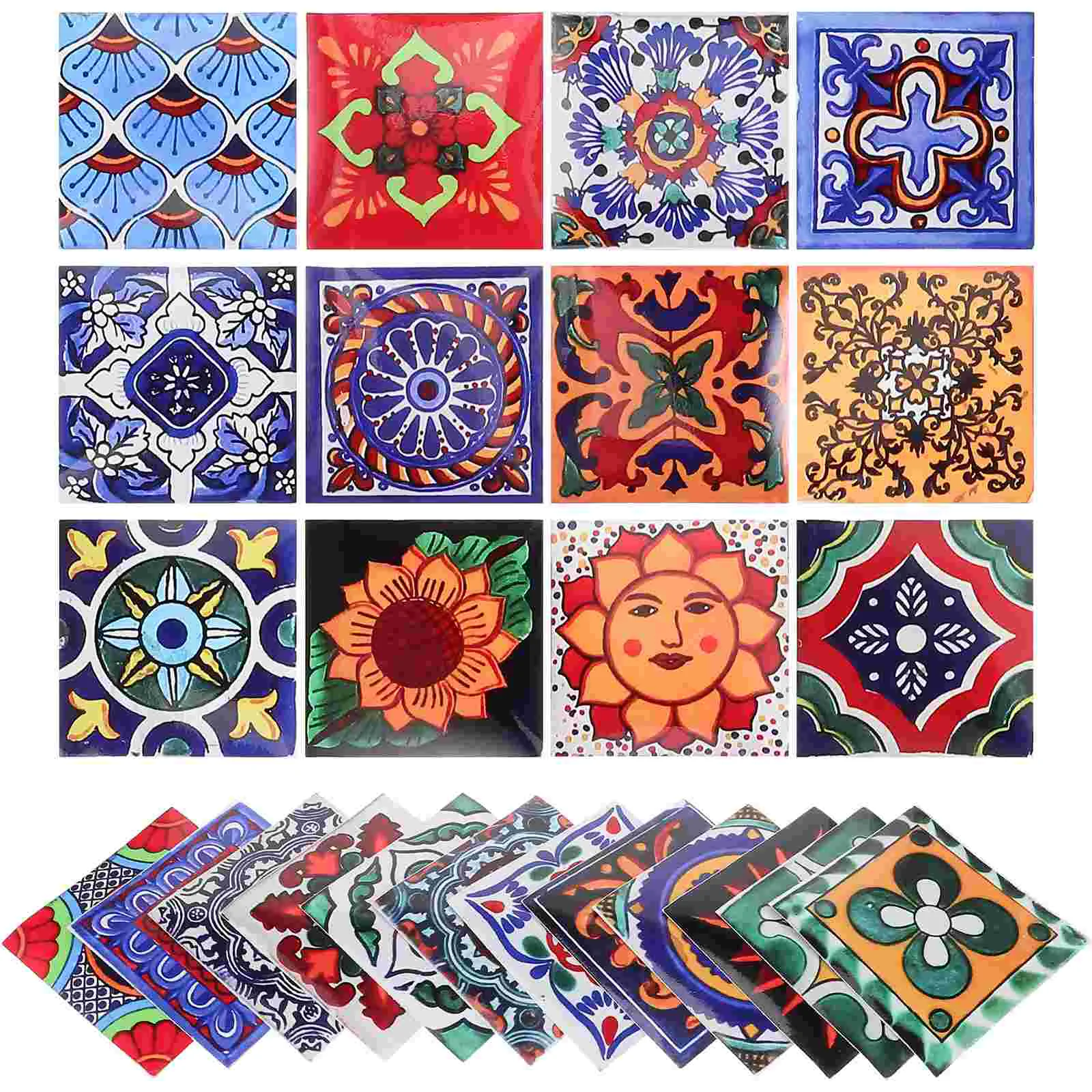 

Vintage Tile Stickers Peel and Tiles for Floor Backsplash Trim Kitchen Wall Borders Bathroom Waterproof