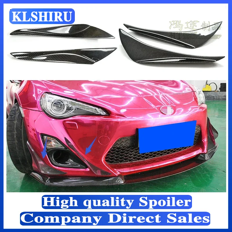 

Car Styling For Subaru BRZ Toyota FT86 GT86 Scion FRS Carbon Fiber Front Bumper Inner & Outter Canards /Front Splitter 4pcs