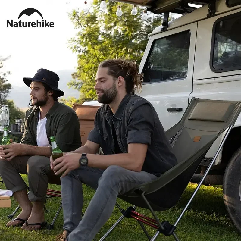 Naturehike Camping Moon Chair YL10 High Back Ultralight Folding Chair Portable 120Kg Load Travel Rocking Fishing Chairs