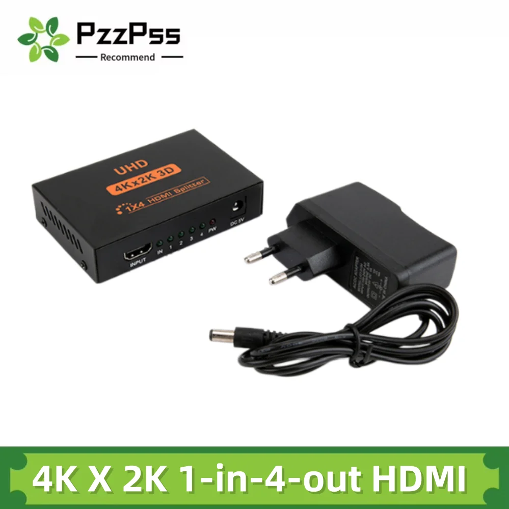 Ultra HD HDMI-Compatible Video Splitter and Switcher for Monitors, Laptops, PCs, and HDTVs