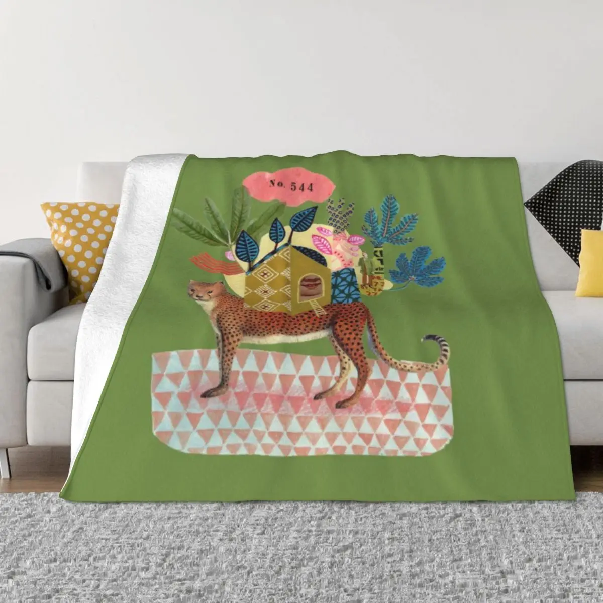 

Cheetah Soft Micro Fleece Blanket Trendy Warm Suitable For Sofa Multi Styles