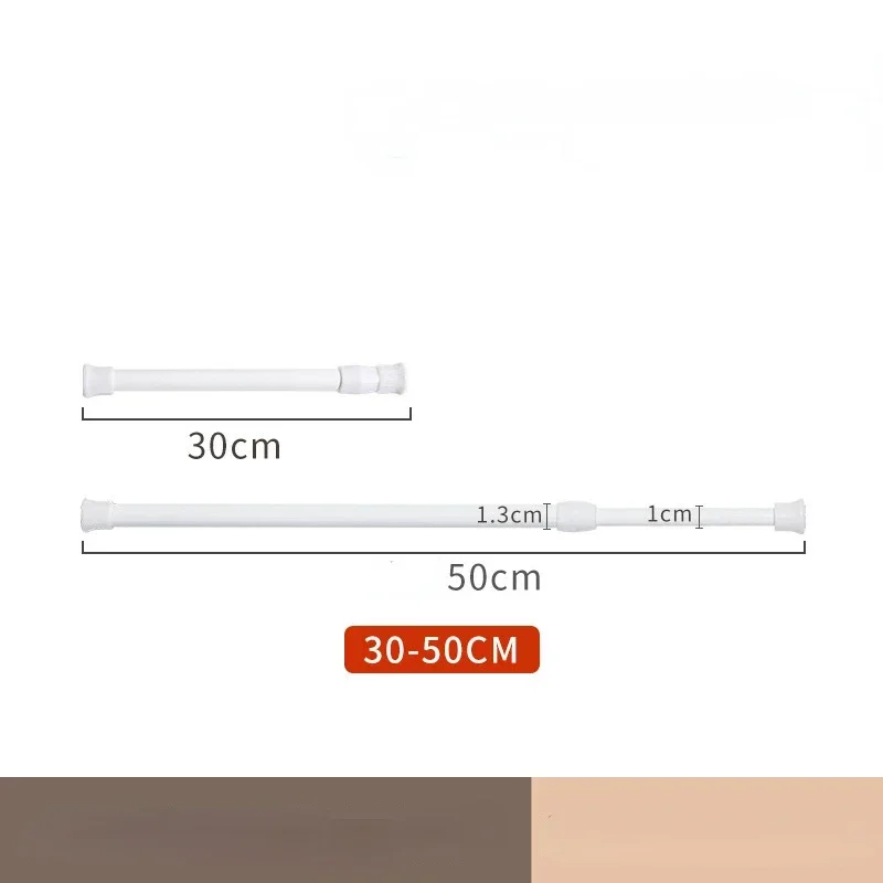 30-110CM Multi Purpose Spring Loaded Extendable Telescopic Curtain Pole Tension Rail Net Voile Pole Net Rods