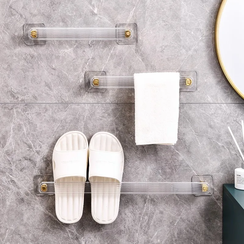 towel holder bathroom，Suction cup towel rack, no punching, strong wall mounted rack, bathroom accessories