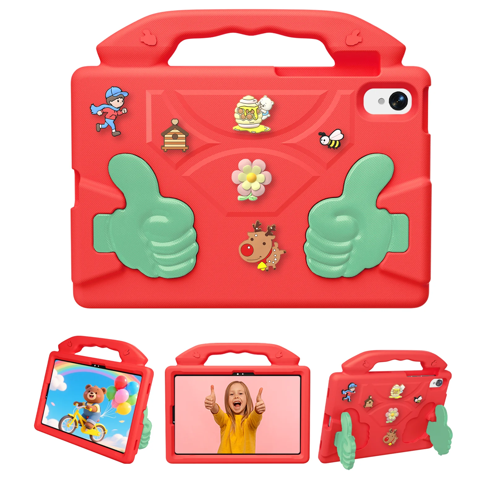 Durable EVA Stand Case for Tablets - Kid-Friendly Protective Cover