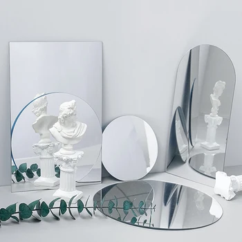Nuovo specchio decorativo specchi per il trucco squisiti irregolari per la camera da letto ornamenti per il Desktop specchio decorazioni per la casa forniture di bellezza 1