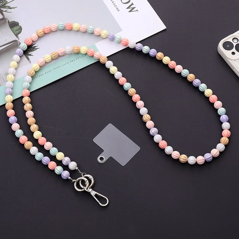 New universal acrylic mobile phone lanyard neck strap, mobile phone lanyard anti loss lanyard grip chain, crossbody accessory