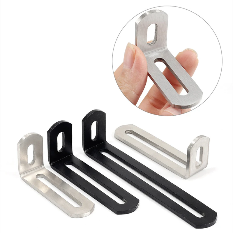 Stainless Steel Angle Bracket 5Pcs Adjustable 90 Degrees Right Angle Fixed Sheet Metal Equipment Movable