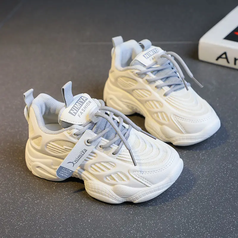 

Children's Shoes Boys Casual Wearproof Sport Shoes Fashion Breathable Knitting Soft Bottom Non-Slip Fall Kids Sneakers For Girls
