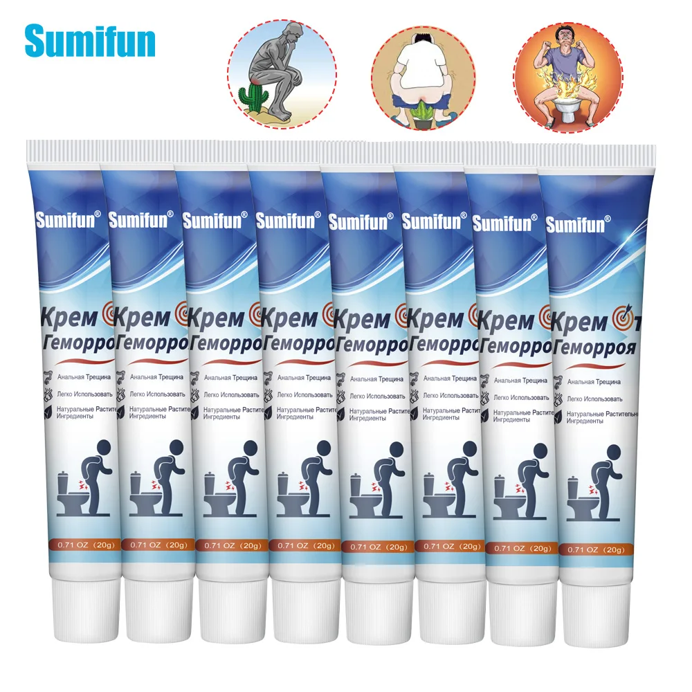 

2/4/6/8Pcs Sumifun Hemorrhoids Cream Relieve Anal Discomfort Itch Scorching Hot Pain Bowel Movements Ointment Antibiosis Plaster