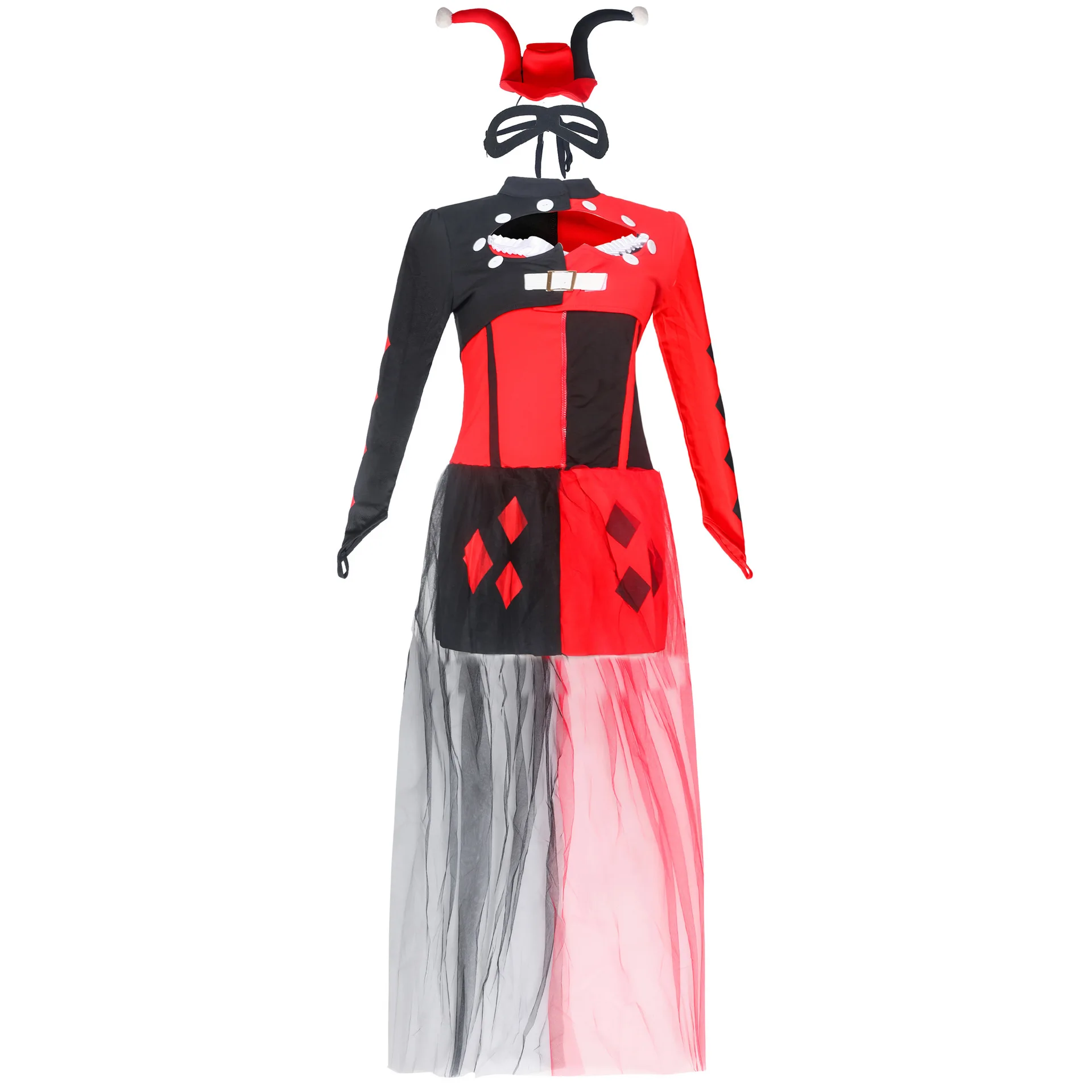 

New role-playing female clown Halloween costume makeup ball clown costume uniform stage outfit