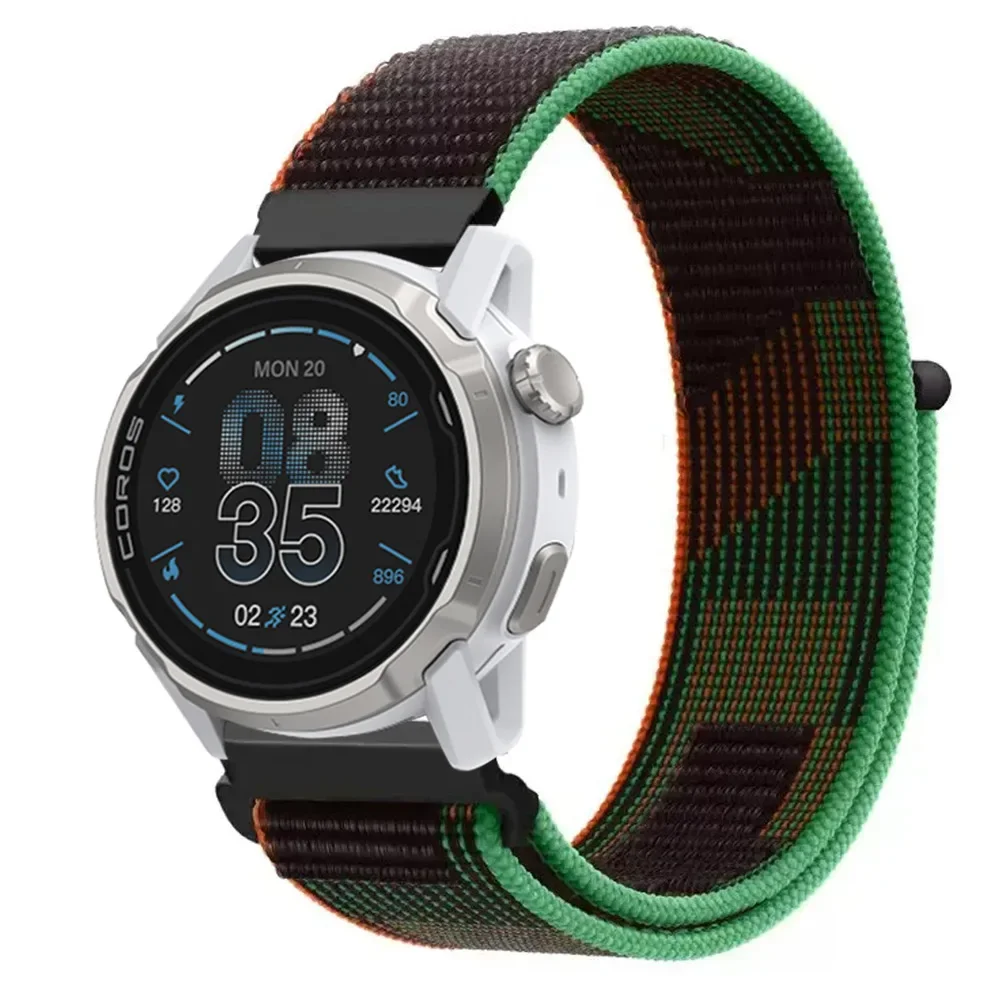 Breathable Nylon Loop Watch Band with Adjustable Fit, 20/22mm