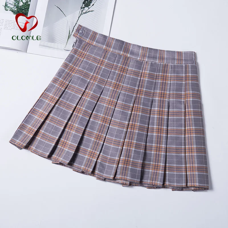 Fashion Women Skirt Preppy Style Plaid Skirts High Waist Chic Student Pleated Skirt Harajuku Uniforms Ladies Girls Dance Skirts 6
