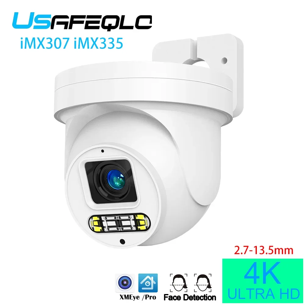 

Face Detection 8MP 4K 5MP IMX335 H.265+ Dual Leds 5X 10X Zoom Outdoor IP66 Half Metal ONF Audio SPK POE IP Security CCTV Camera