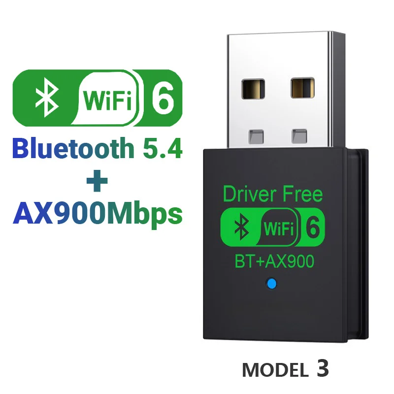미니 AX900 와이파이 6 BT5.4 어댑터 USB 네트워크 카드 2.4G/5GHz 듀얼 밴드 신호 수신 동글 노트북용 드라이버 프리 윈도우 7/10/11