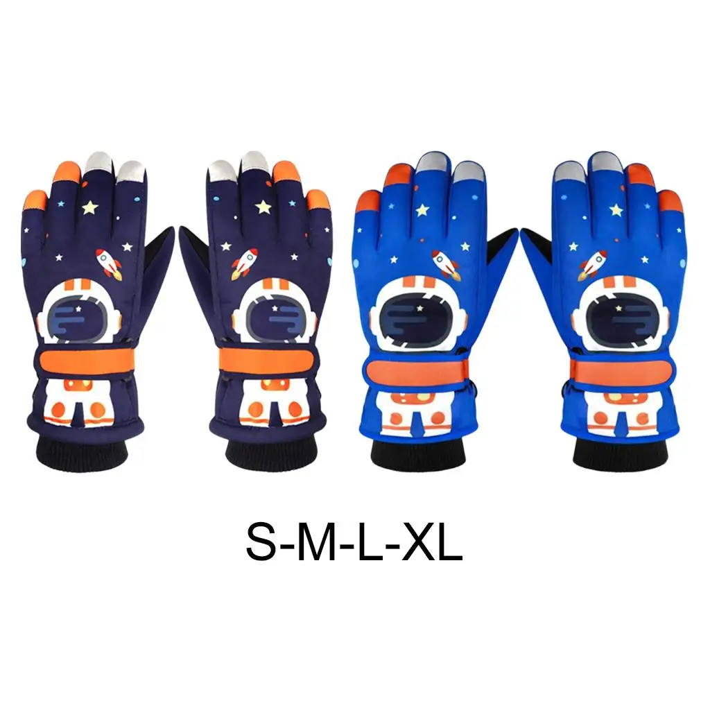 Boys Ski Gloves Waterproof Windproof Kids Winter Gloves for Snowboarding