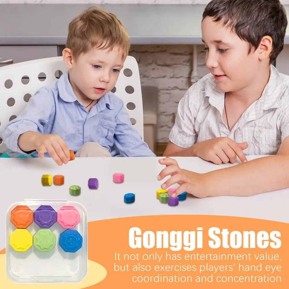 Stone Catching Game Folk Stone Game Korean Traditional Play Game Stone Catching Game Hand Eye Coordination Training Toy for Kids