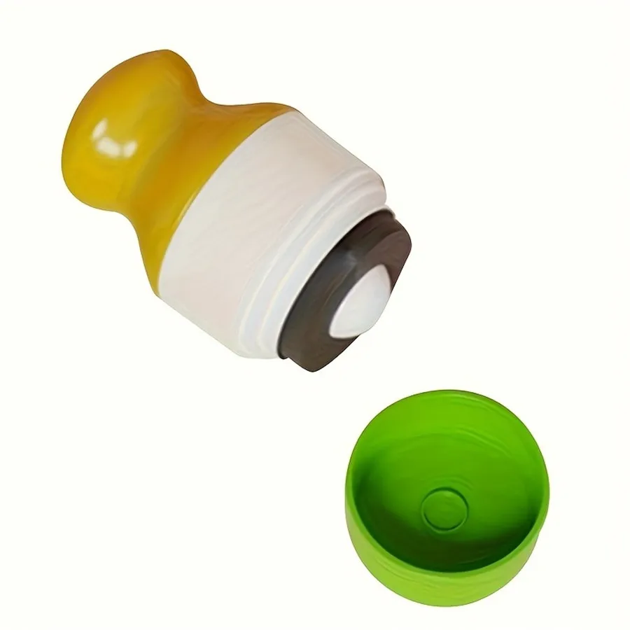 1pc High-Quality Polypropylene Refillable Sunscreen Lotion Dispenser Bottle - Portable, Leak-Proof, Dual Compartment Design