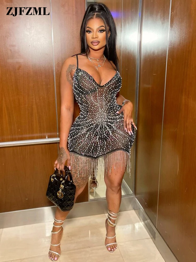 

Полуночное Сетчатое блестящее мини-платье, женское облегающее платье с цветочной бахромой и каймой, элегантное Клубное платье на день рождения