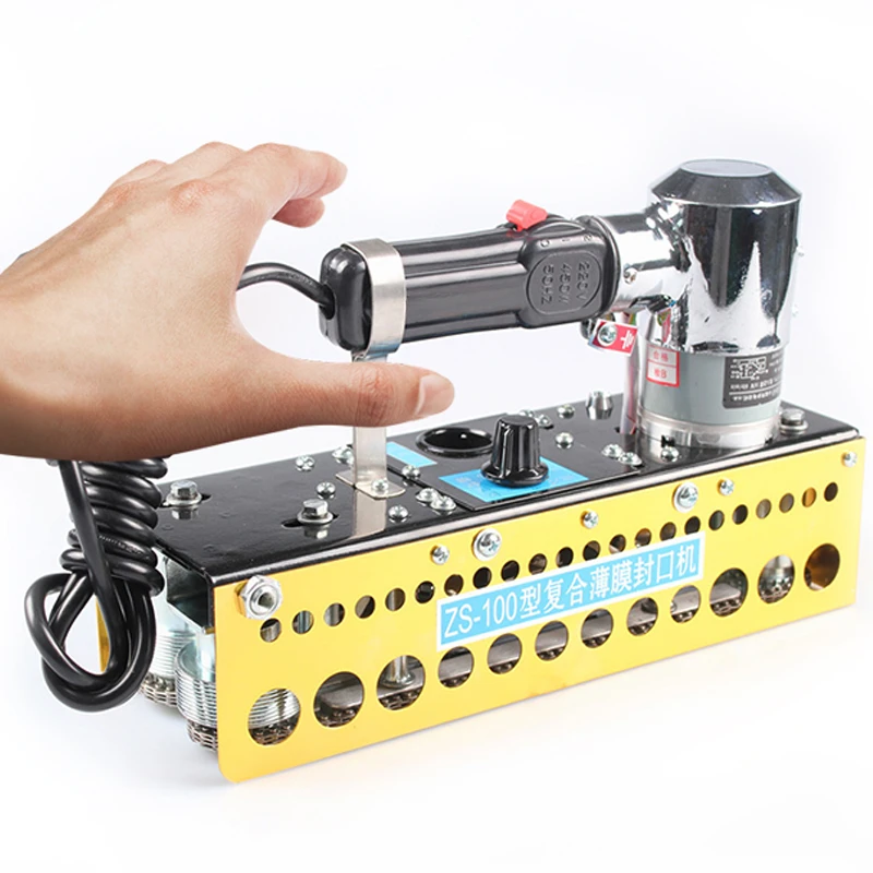 

Aluminum Foil Bag Sealer Continuous Plastic Bag Sealing Machine Manual Chain Compound Film Bag Sealing Machine ZS-100