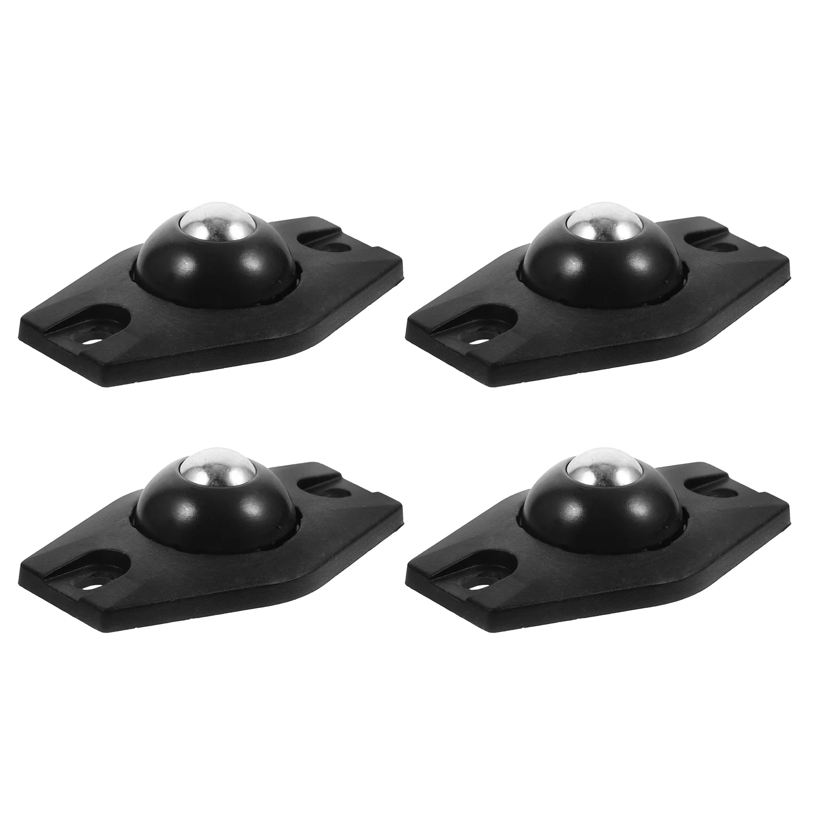 4 Pcs Ball Pulley Base Storage Bin Adhesive Casters Sticky Garbage Can Swivel Small Wheels Abs Universal Mini for Appliances 4