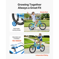 SucceBuy 14/16/18 pouces vélo pour enfants Style BMX vélo pour enfants avec roues d'entraînement vélo pour tout-petits pour garçons et filles apprendre à monter 3