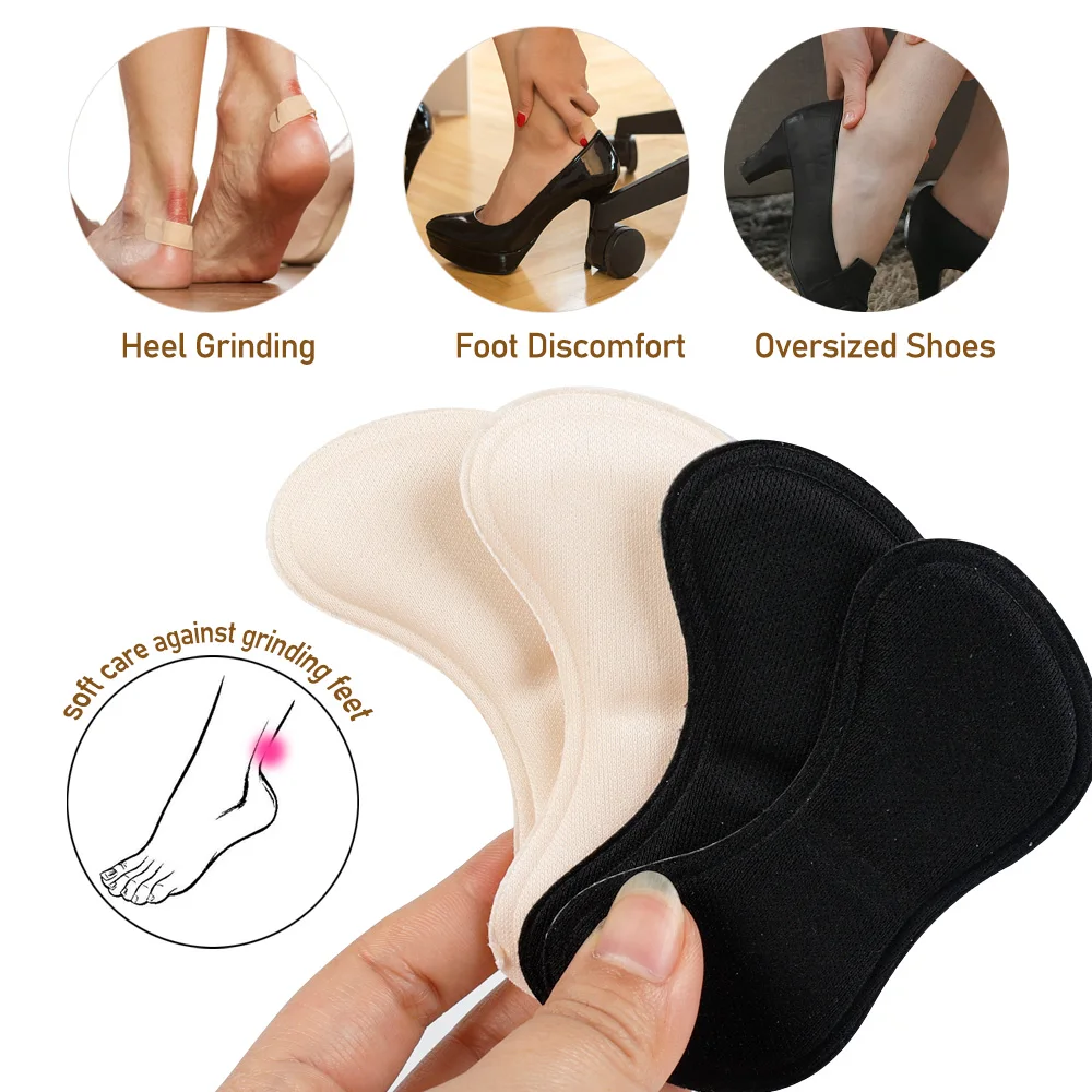 6 Pairs Heel Insoles Patch Pain Relief Anti-wear Cushion Pads Feet Care Heel Protector Adhesive Back Sticker Shoes Insert Insole images - 6