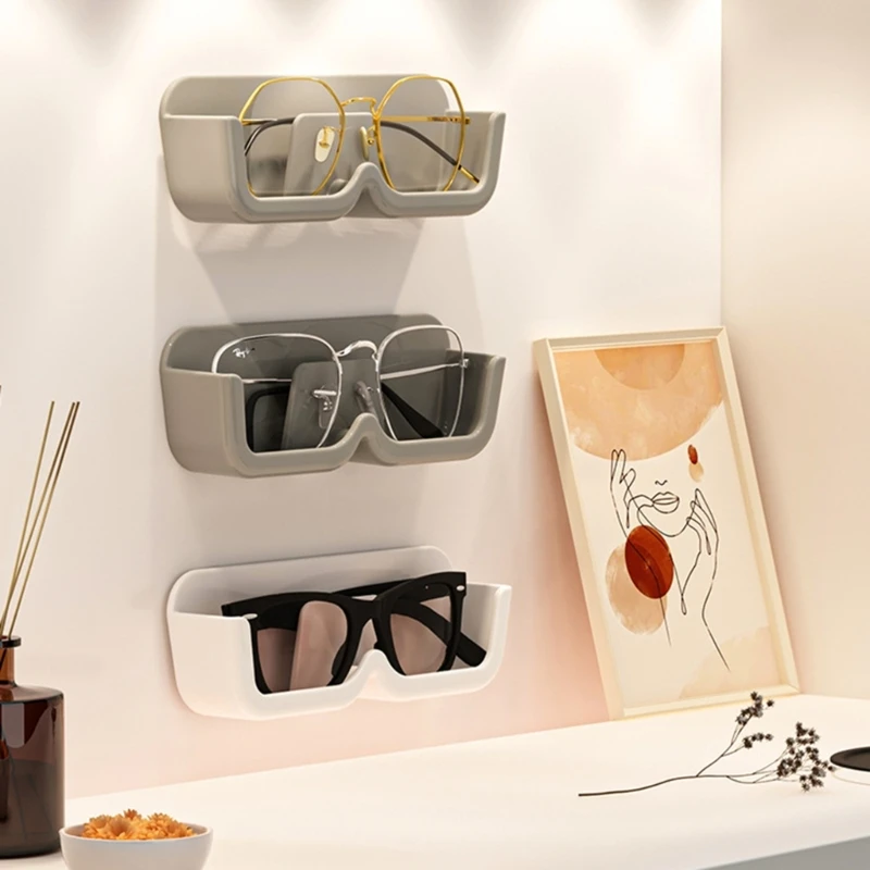 

Space Saving Wall Mounted Sunglasses Rack Practical Glasses Storage Box Glasses Showcase Holder Display Drop Shipping