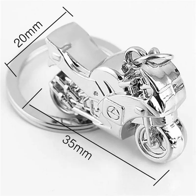 Detailed metal motorcycle keychain