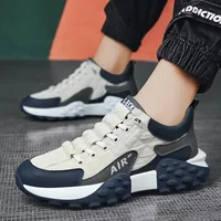 Men's Running Shoes Comfortable Breathable Casual Style Sport Sneakers EVA Insole Durable Plastic Outsole Fashionable Dad Shoes