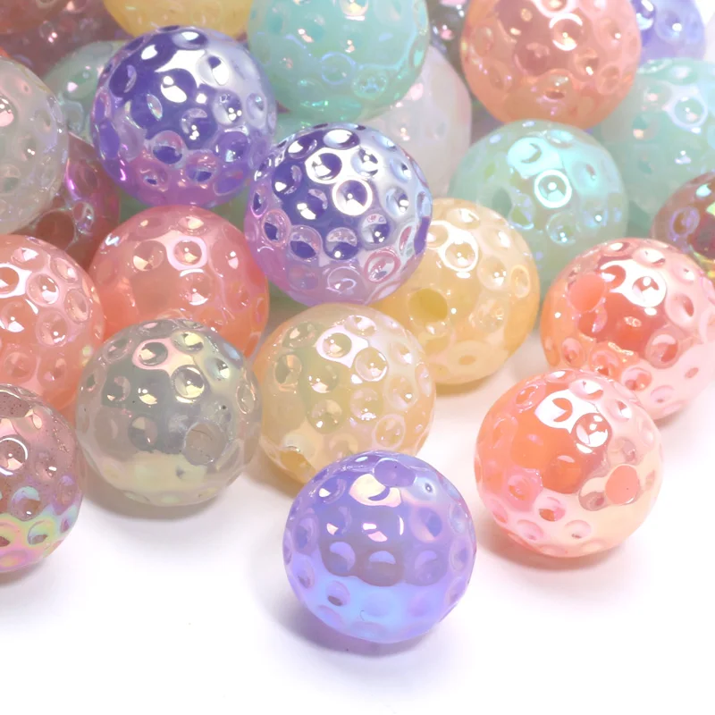 Jelly Color 10Pcs 16Mm Meteorite Round Balls Spacer Perline Acriliche Per Gioielli Che Fanno Gioielli Fai Da Te Bracciali Orecchini Accessori