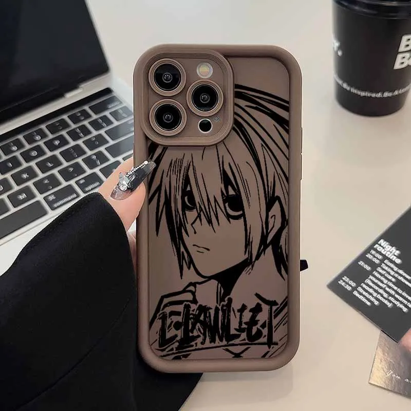 DEATH NOTE L·Lawliet Eyes Ladder Silicone Phone Case Cover