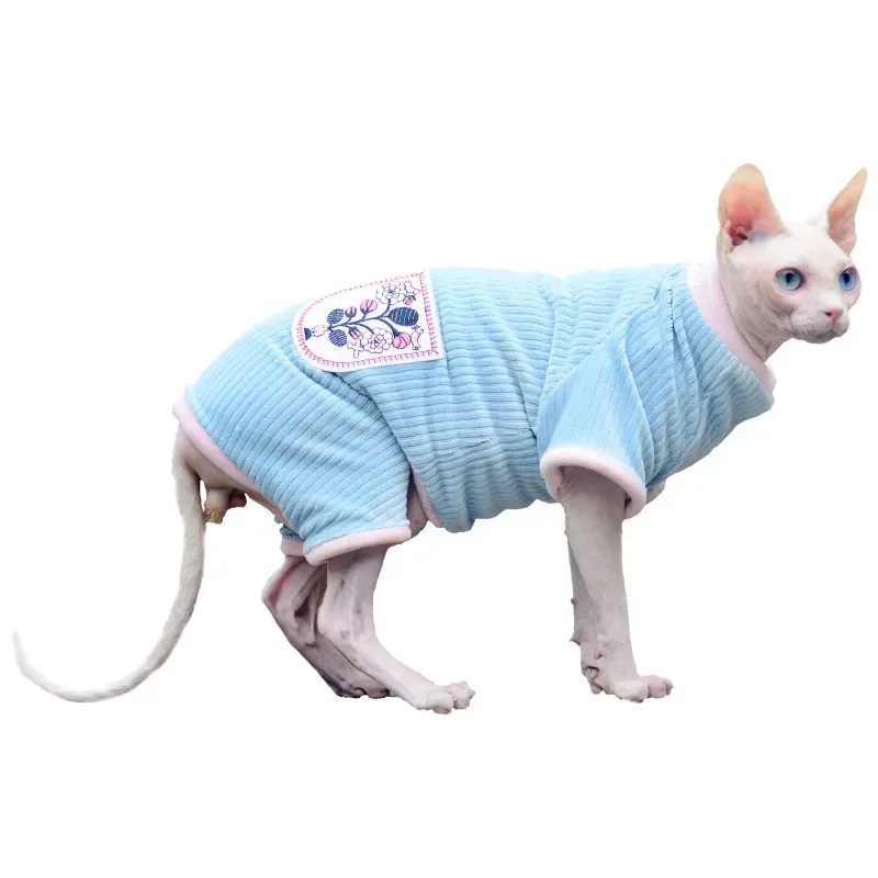 

Hairless Cat Clothing for Autumn and Winter Warmth, Double-sided Plush Four Legged Clothing for Pets and Cats