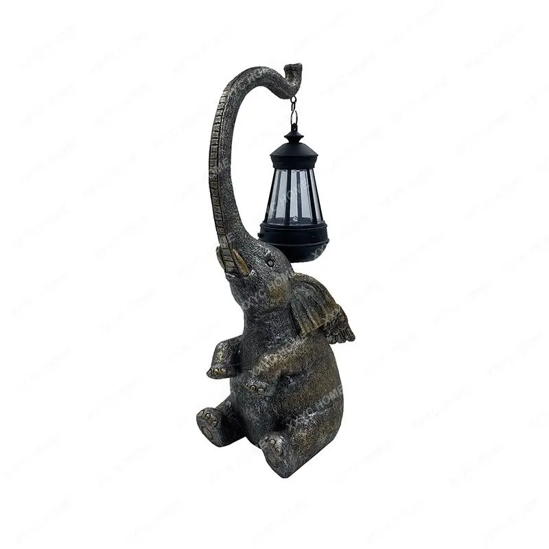 

Solar Elephant Ornaments Ambience Light Courtyard Garden Auspicious Decorative Lamp Outdoor Waterproof Animal Lamp Lawn Lamp