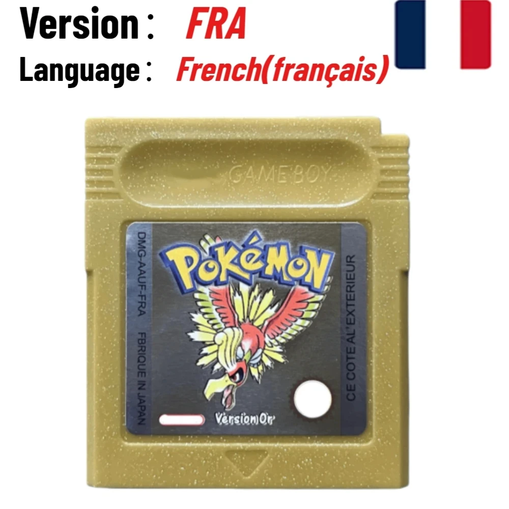 7 Pokémon 16-Bit GBC Spielmodule in Rot, Blau, Grün, Gold, Silber, Kristall, Französische/Spanische/Deutsche/Englische Version – Detail 22