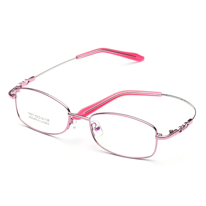 Retro Women's Full frame Alloy Eyeglasses frames, Square Female Prescription Glasses Frame for Myopia