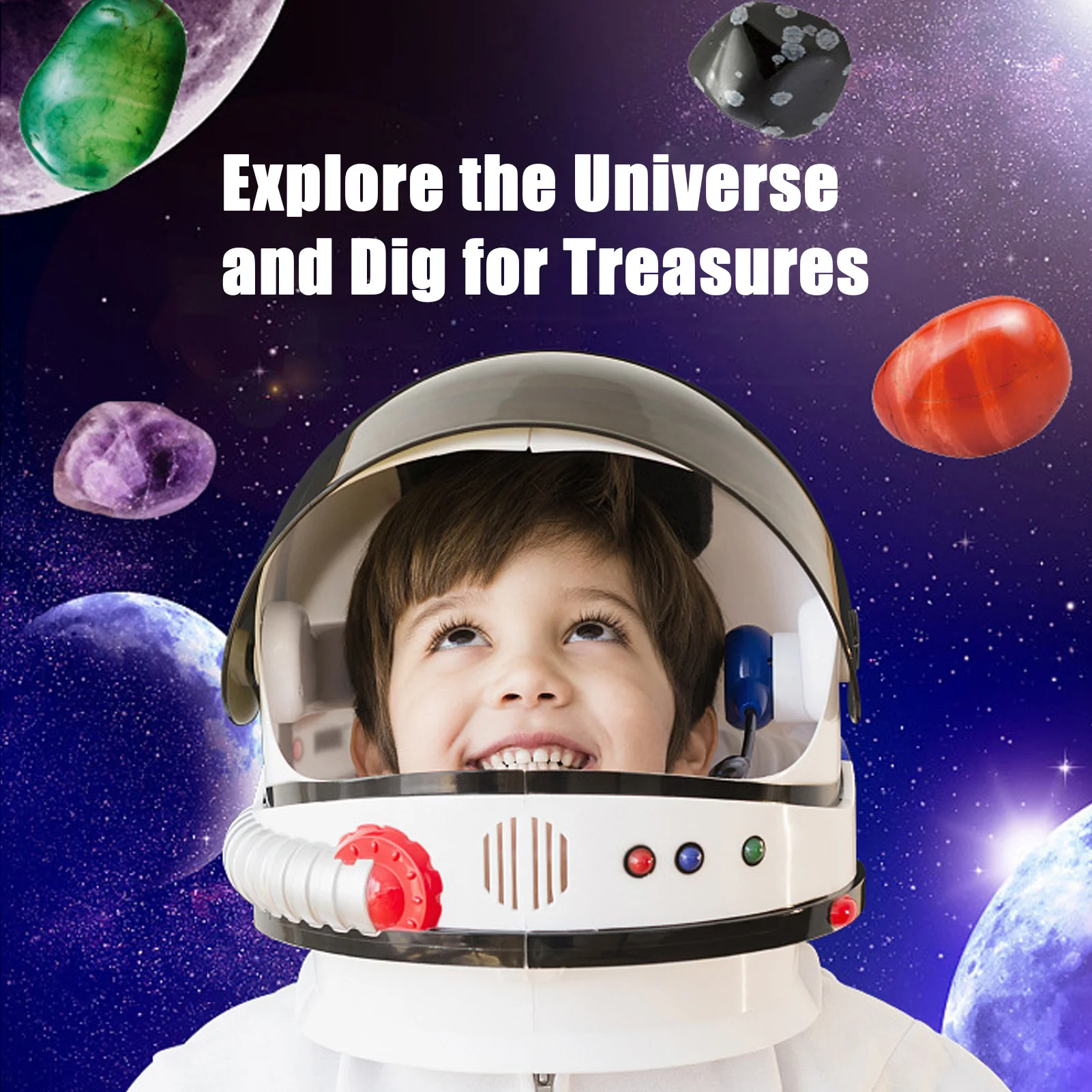 Gemstone Mining Excavation Kit Discover 8 Precious Gems And Rocks Adventure For Kids & Geography Lovers Science STEM |