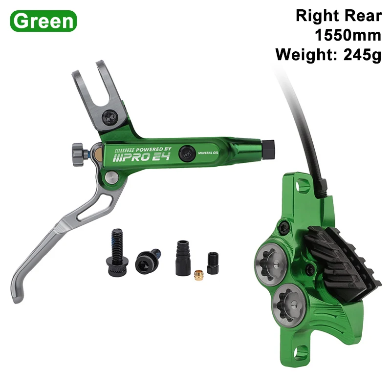 Kit Frein à Disque Hydraulique 4 Pistons E4 Pour VTT Et Vélo électrique, Avant 800mm Arrière 1550mm, Refroidissement Huile