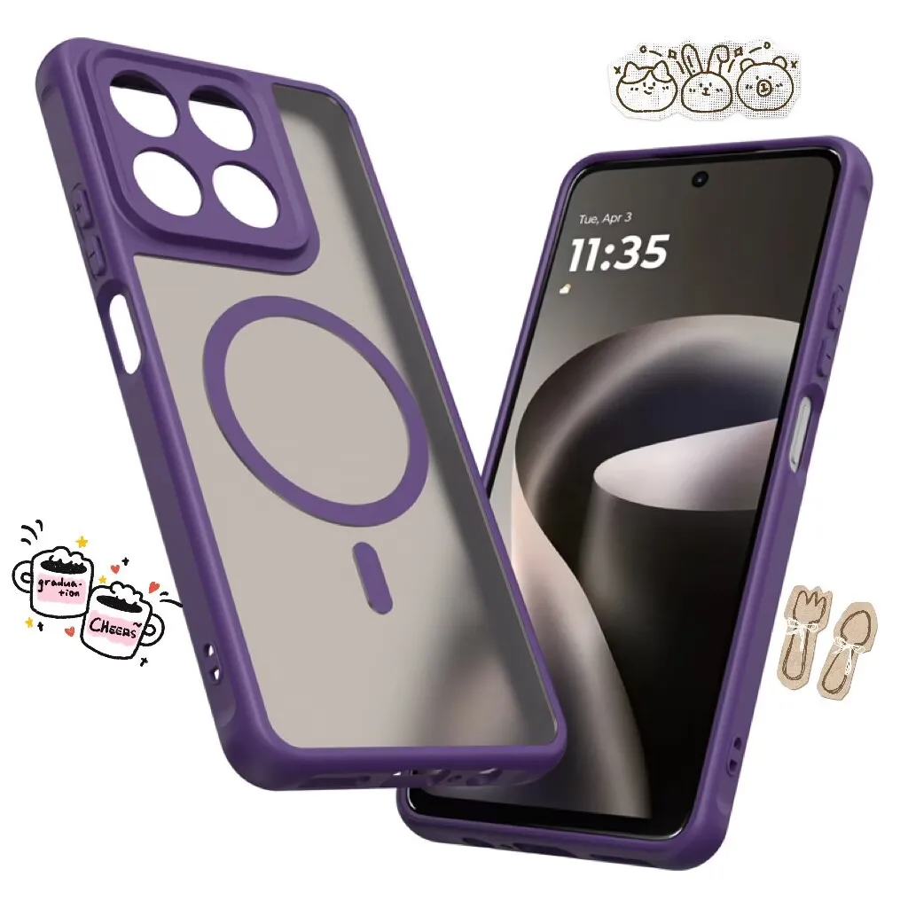 Magnetic Translucent Frosted Waterproof Protective Phone Case